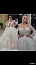 G21-053 Elfenbein Prinzessinnen-Ballkleid Brautkleid Hauptansicht Clean Frame
