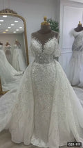 G21-111 Elfenbein Prinzessinnen-Ballkleid Brautkleid Hauptansicht Clean Frame