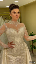 G21-124 Elfenbein Prinzessinnen-Ballkleid Brautkleid Hauptansicht Clean Frame