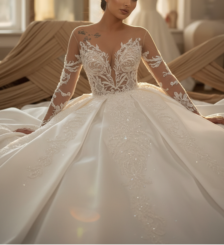 G21-22 Kristall Sparkling Prinzessinnen-Ballkleid