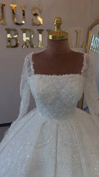 G21-029A - Elfenbein Elegant Prinzessinnen-Ballkleid Brautkleid