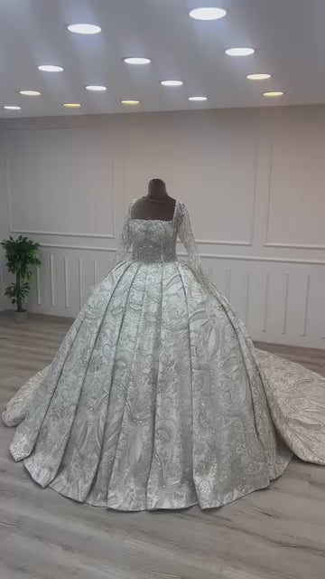 G21-054A - Elfenbein Elegant Prinzessinnen-Ballkleid Brautkleid